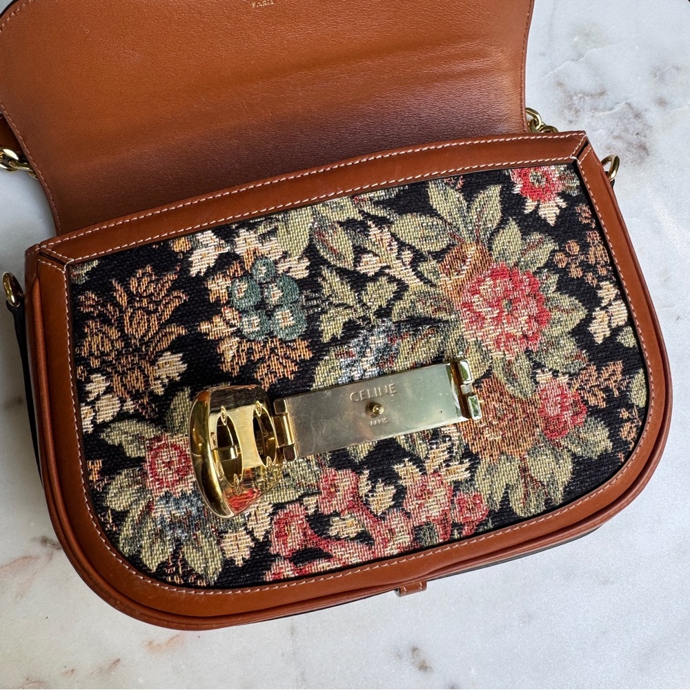 Celine Floral Jacquard Chain Maillon Triomphe - Picture 11 of 14